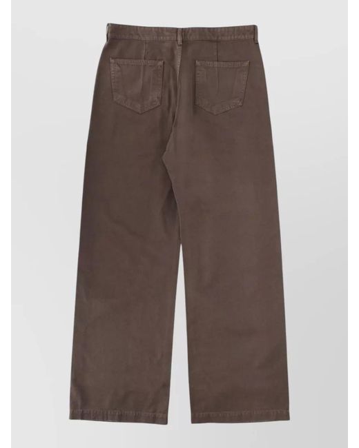 Rick Owens Brown Denim Pants Geth Style Back Pockets for men