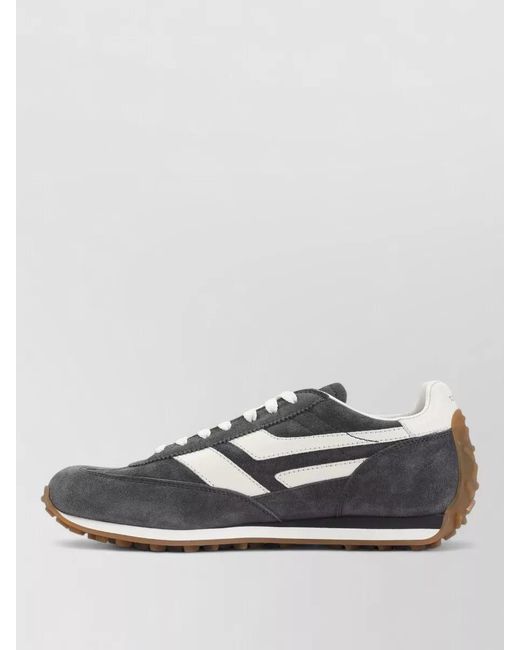 Tom Ford Gray Leather Low-Top Sneakers for men