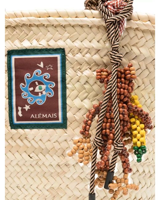 ALÉMAIS Natural Macrame Maxi Basket Bag