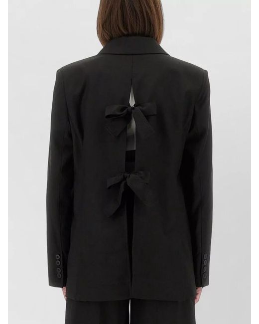 THE GARMENT Black Pluto Blazer Jacket Bow Detail Back