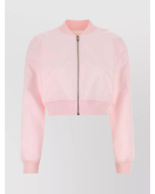 Givenchy Pink Cropped Cotton Bomber Jacket