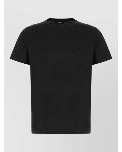 Dondup Black Short Sleeve Crew Neck Cotton Top for men