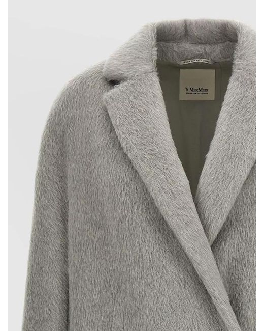 Max Mara Gray Giorgia Single-Breasted Coat