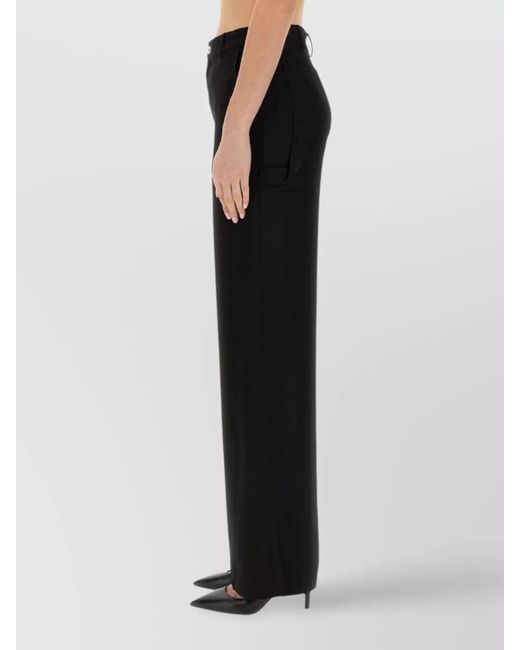 Moschino Black Wide-Leg Trousers