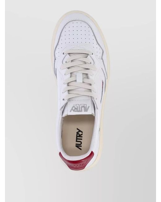 Autry Multicolor Lace Up Low Sneakers Contrast Heel Tab for men