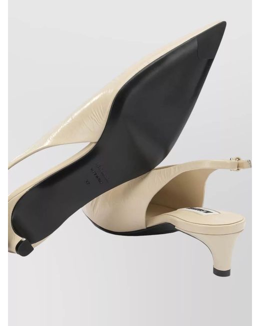 Jil Sander Natural Leather Slingback Pumps
