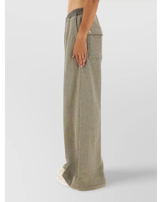 Rick Owens Natural Cotton Wide-Leg Trousers for men