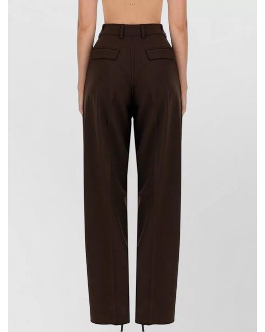 Thelatest Brown Axel Tailored Pants Pleated Front Wide Leg