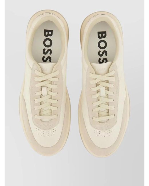 Boss Natural Baltimore Tennis Lace Up Sneakers Rubber Sole for men