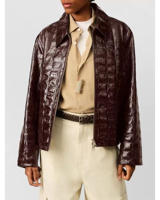 AMI Brown Single Breasted Coat