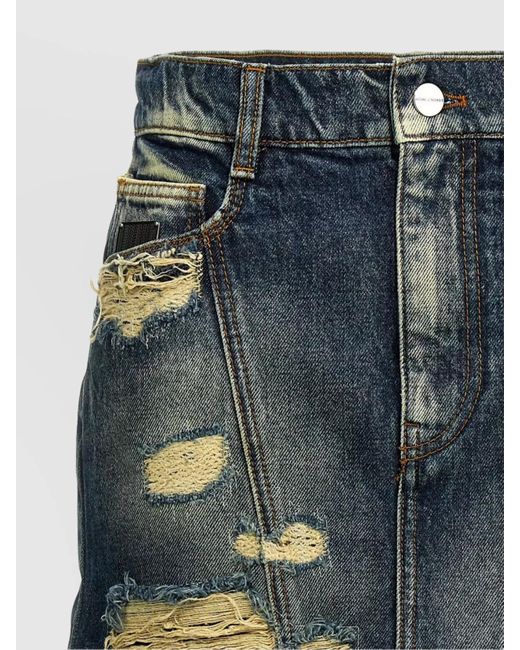 Marc Jacobs Blue Cotton A-Line Skirt