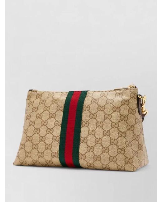 Gucci Natural Gg Belt Bag Pouch Stripe Hardware for men