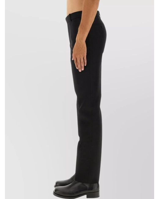 Alexander McQueen Blue Tailored Slim Fit Trousers Pockets for men