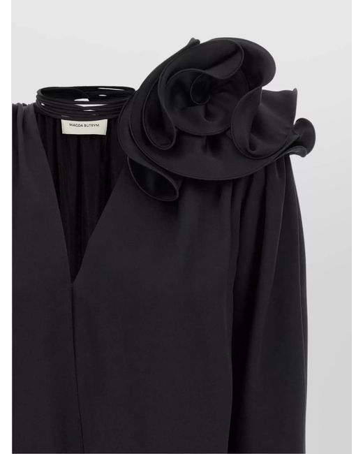 Magda Butrym Black Silk Blouse