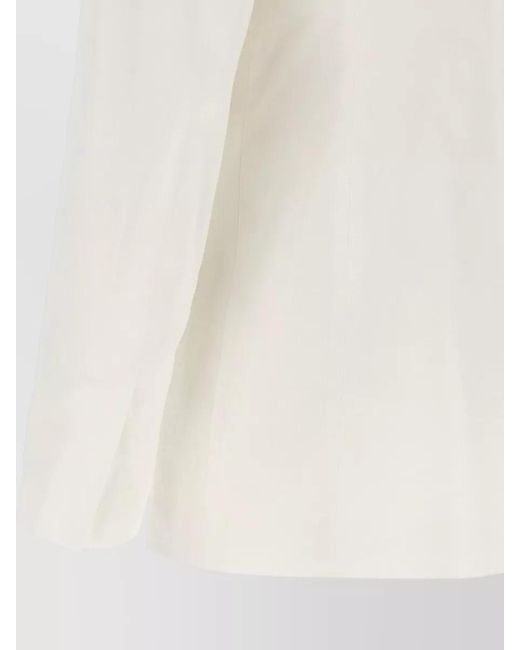 Pinko Natural Linen Single-Breasted Blazer