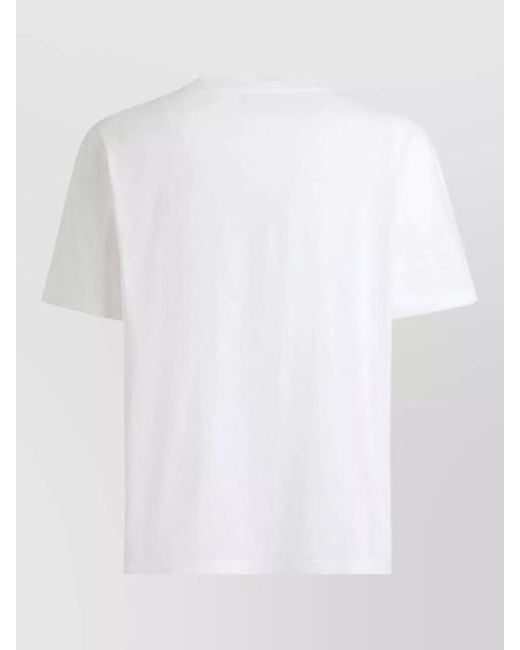 Etro White Short Sleeve Cotton Jersey T Shirt for men