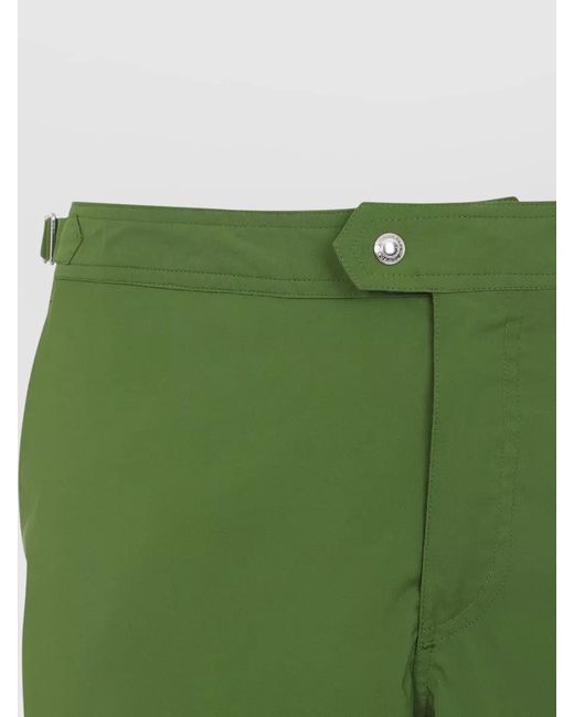 Tom Ford Green Mid-Rise Swim Shorts for men