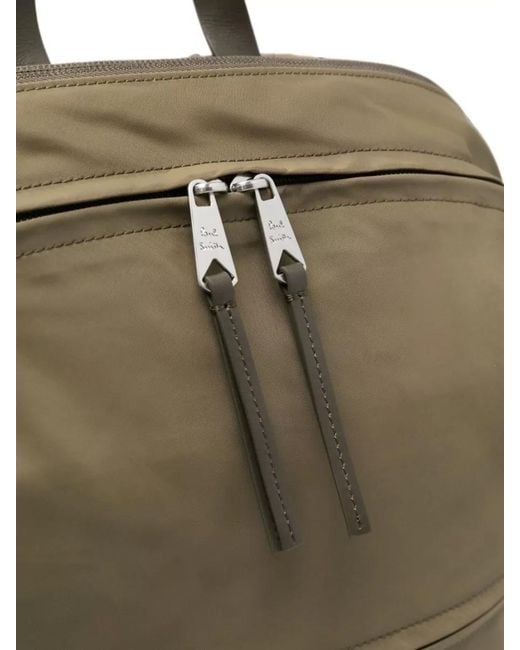 Paul Smith Gray Recycled Nylon Backpack Water Resistant Design for men