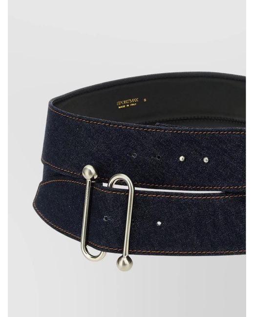 Sportmax Blue Crocodile Leather Belt
