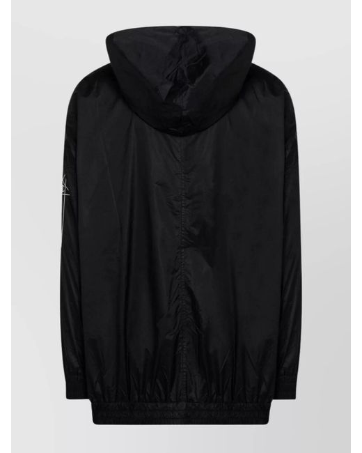 Rick Owens Black Nylon Lightweight Zip Jacket for men