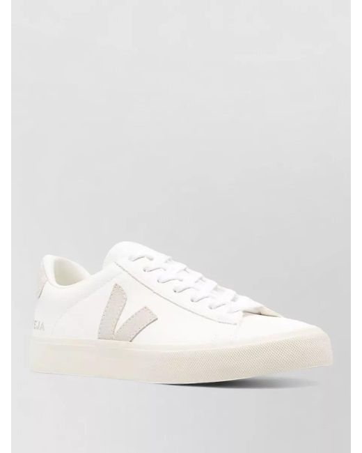 Veja White Leather Low-Top Sneakers for men