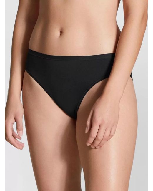 Calida Black Seamless Brief Mid Rise Elastic Waistband