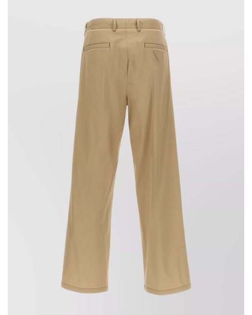 Prada Natural Straight Leg Poplin Trousers for men