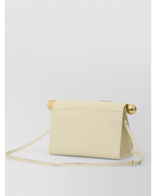 Jacquemus Natural Le Sac Rond Carre Leather Shoulder Bag