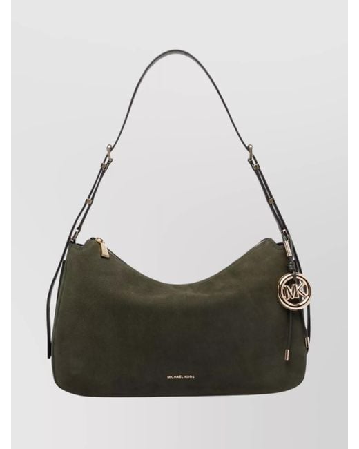 MICHAEL Michael Kors Black Nolita Suede Shoulder Bag With Hardware