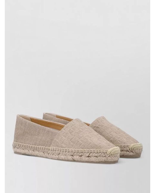 Castaner Natural Kenda Linen Espadrilles Round Toe Sole