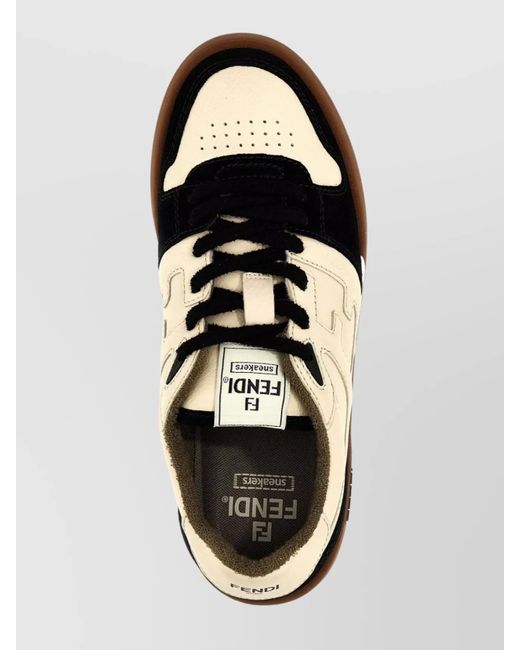 Fendi Metallic Leather Low-Top Sneakers for men