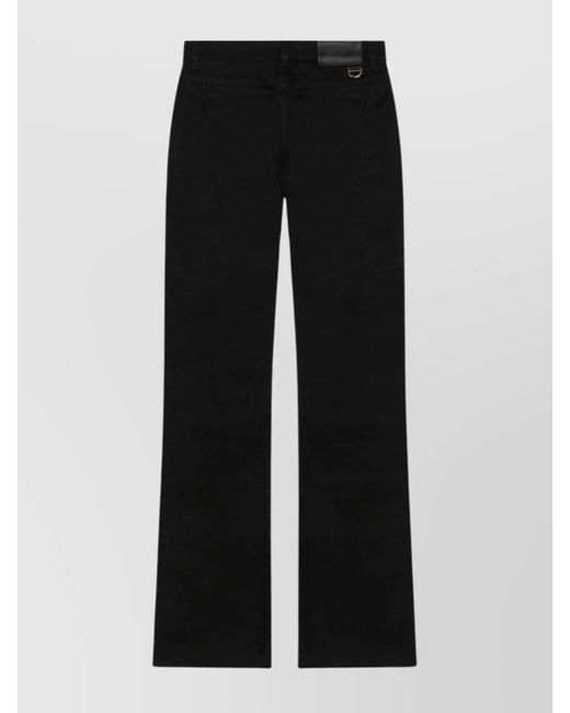 Chloé Black Cotton Slim Straight-Leg Trousers