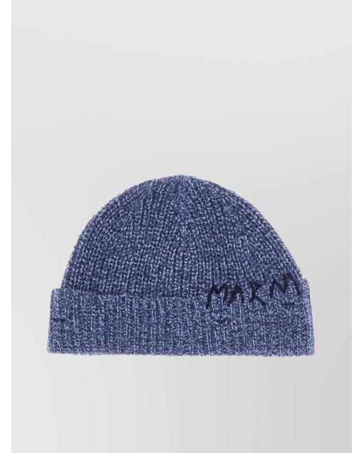 Marni Blue Wool Beanie