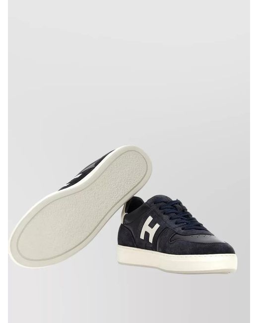 Hogan Blue Leather Low-Top Sneakers for men