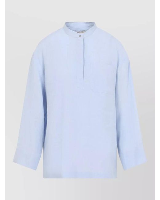 Max Mara Blue Max Mara Cantico Linen Korean Shirt