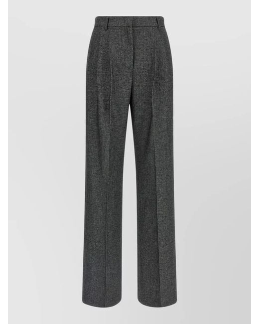 ANDAMANE Gray Nathalie High Waist Tailored Wide Leg Pants
