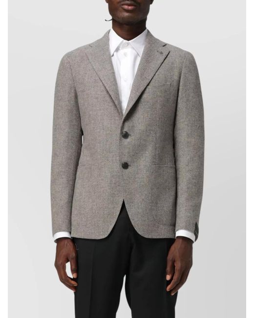 Tagliatore Gray Montecarlo Wool Cashmere Blazer for men