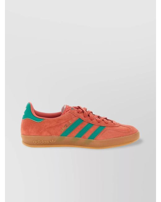 Adidas Originals Red Leather Gazelle Indoor Low-Top Sneakers