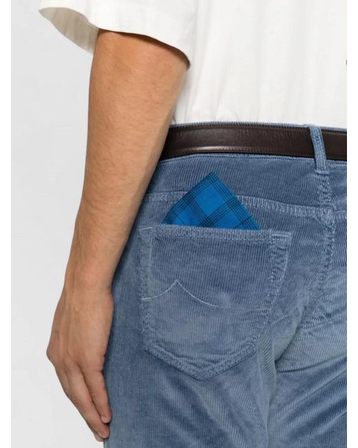 Jacob Cohen Black Corduroy Slim-Fit Jeans for men