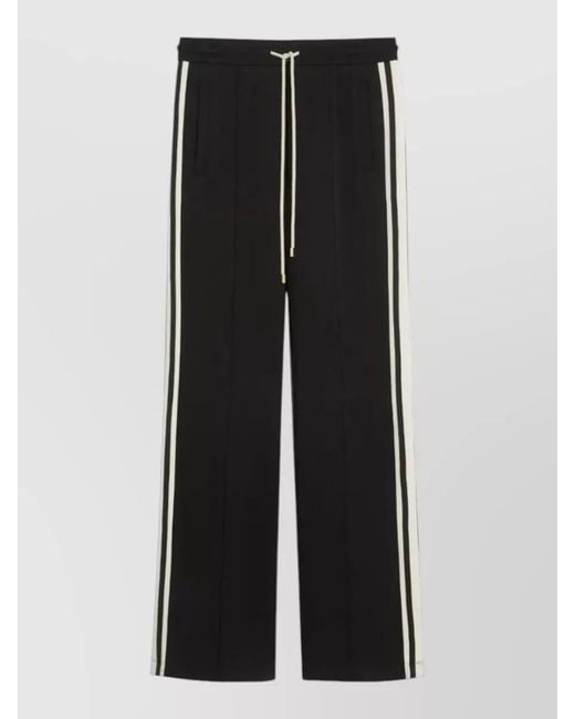 Max Mara Black Jersey Wide Leg High Waist Pants