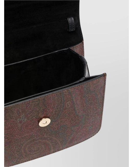 Etro Black Essential Large Leather Shoulder Bag