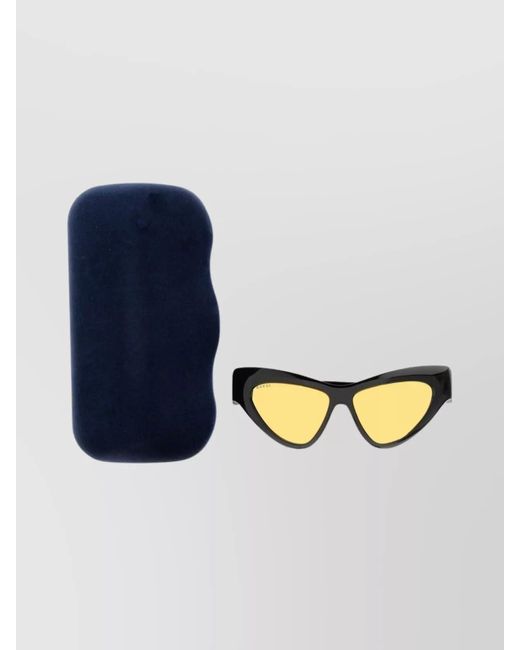 Gucci Metallic Acetate Cat Eye Sunglasses