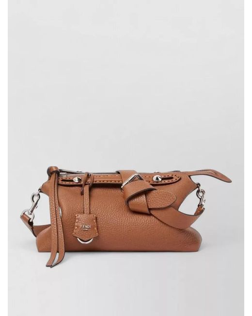 Fendi Brown By The Way Medium Leather Tote Bag