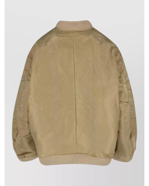 Frankie Shop Natural Casual Jacket Ribbed Trims Side Pockets