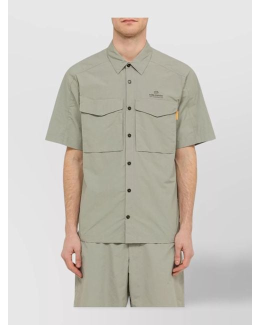 Parajumpers Green Pete Shirt With Nylon And Cotton for men