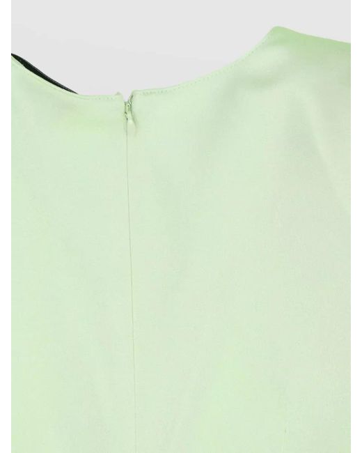 Stella McCartney Green Knee Length Dress V Neckline Short Sleeves