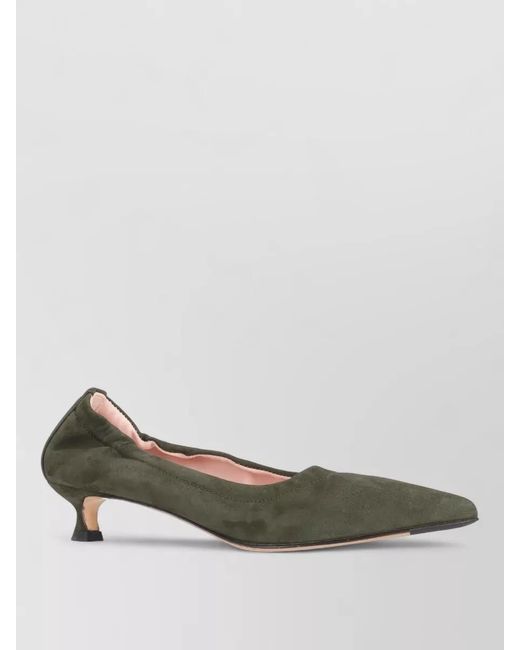 LA ROSE Multicolor Suede Kitten Heel Pumps Pointed Toe