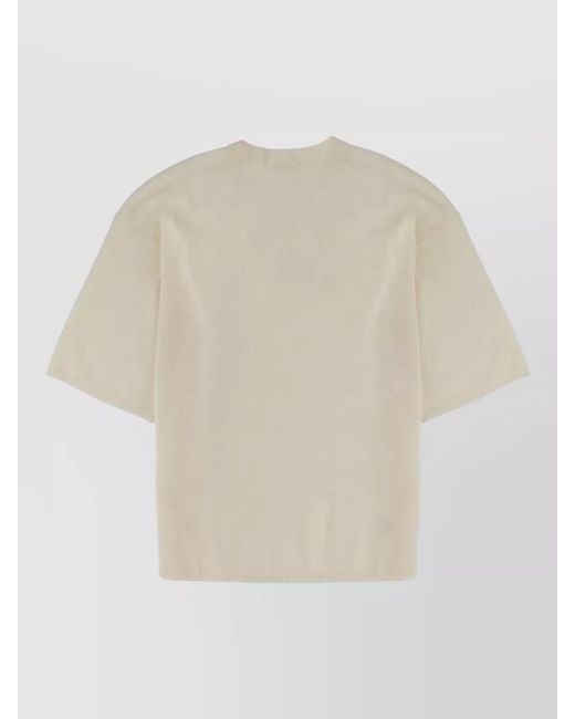 THE GARMENT White Como Knit Oversized Round Neck T-Shirt