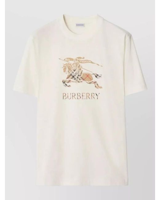 Burberry Natural Cotton Logo Print T-Shirt for men