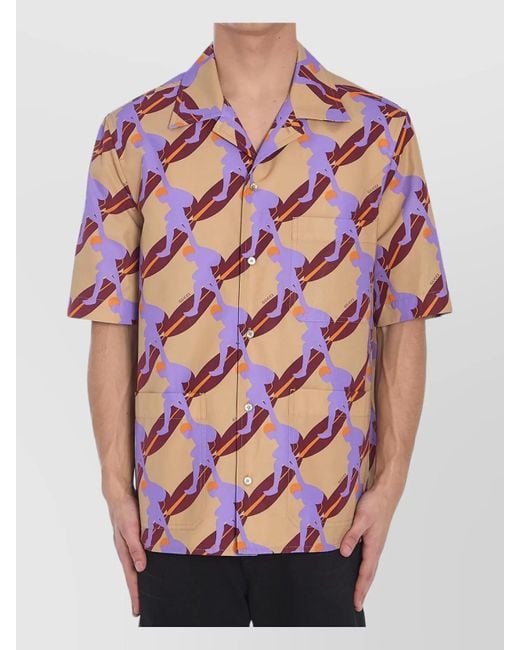 Gucci Pink Surfer Print Boxy Fit Shirt for men